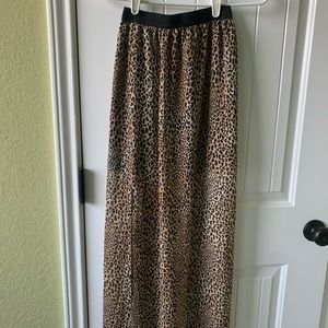 H&M sheer cheetah print skirt